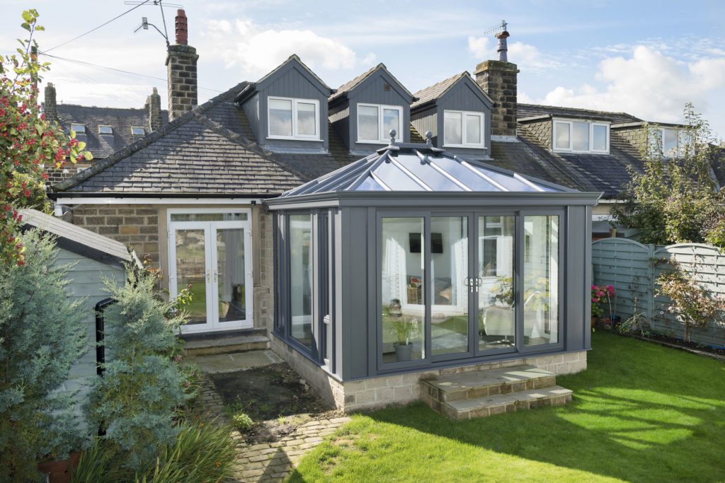 black ultraframe conservatory